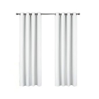 100% Polyester 250 GSM Basket Weave Ian Luxury Jacquard Blackout Grommet Curtain Panel