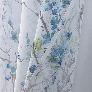 100% Polyester 72 GSM Amelia Printed Doily Grommet With 1.5 Rod Diameter Curtain Panel