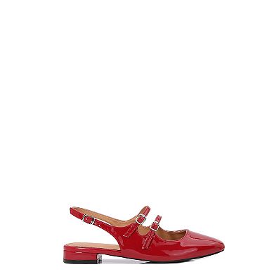 Rosalie Double-Strap Mary Jane Flats