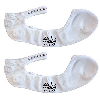 Hidey Anklet Liner Socks - Austrian Crystal Design - Washer and Dryer Friendly - Breathable