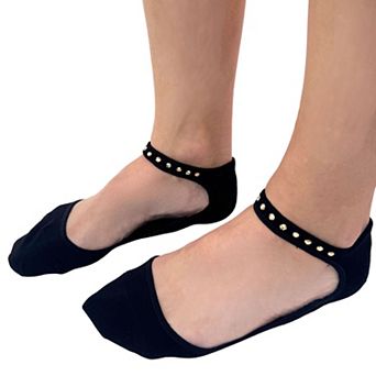 Hidey Anklet Liner Socks - Austrian Crystal Design - Washer and Dryer Friendly - Breathable