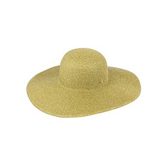 Adrienne Vittadini Metallic Lurex Straw Floppy