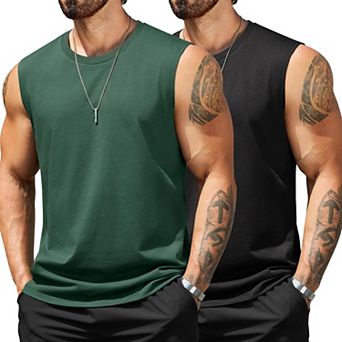 COOFANDY Mens Tank Top Workout Shirt Cotton Sleeveless Muscle T Shirts Casual Tank Tops