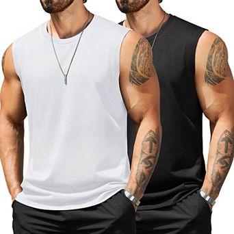COOFANDY Mens Tank Top Workout Shirt Cotton Sleeveless Muscle T Shirts Casual Tank Tops