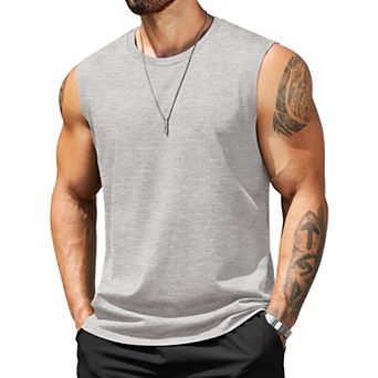 COOFANDY Mens Tank Top Workout Shirt Cotton Sleeveless Muscle T Shirts Casual Tank Tops
