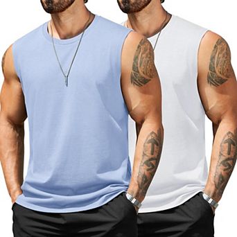 COOFANDY Mens Tank Top Workout Shirt Cotton Sleeveless Muscle T Shirts Casual Tank Tops