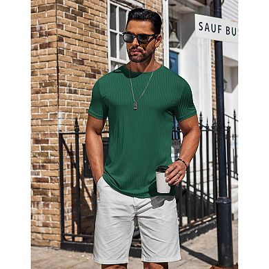 COOFANDY Mens T-Shirts Short Sleeve Casual Shirts Crew T-Shirts Casual Classic Basic Tee Shirts
