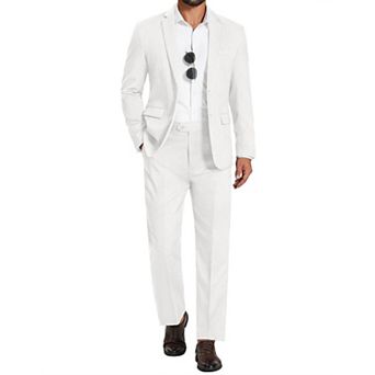 COOFANDY Mens 2 pc Suit Slim Fit Button Formal Jacket Suits Pants Set for Wedding Business Prom