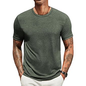 COOFANDY Men's T Shirts Short Sleeve Soft Crew Neck Lightweight Tee Shirts Casual Summer Basic Tops