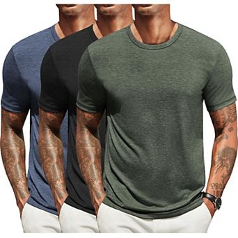 COOFANDY Men's T Shirts Short Sleeve Soft Crew Neck Lightweight Tee Shirts Casual Summer Basic Tops