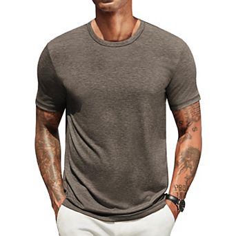 COOFANDY Men's T Shirts Short Sleeve Soft Crew Neck Lightweight Tee Shirts Casual Summer Basic Tops