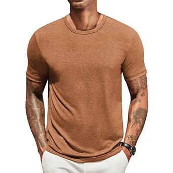 COOFANDY Men's T Shirts Short Sleeve Soft Crew Neck Lightweight Tee Shirts Casual Summer Basic Tops