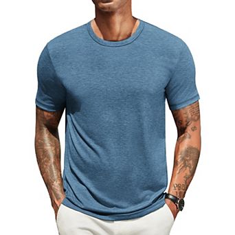COOFANDY Men's T Shirts Short Sleeve Soft Crew Neck Lightweight Tee Shirts Casual Summer Basic Tops