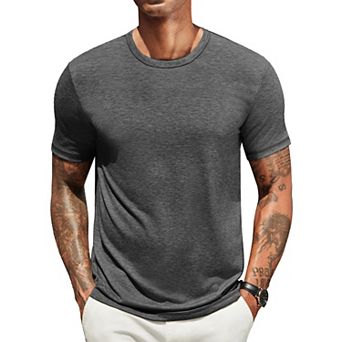 COOFANDY Men's T Shirts Short Sleeve Soft Crew Neck Lightweight Tee Shirts Casual Summer Basic Tops