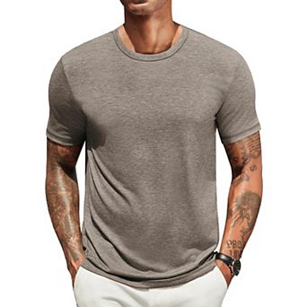 COOFANDY Men's T Shirts Short Sleeve Soft Crew Neck Lightweight Tee Shirts Casual Summer Basic Tops