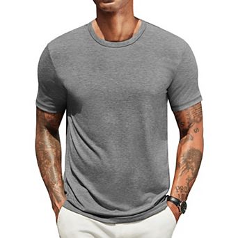 COOFANDY Men's T Shirts Short Sleeve Soft Crew Neck Lightweight Tee Shirts Casual Summer Basic Tops