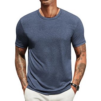 COOFANDY Men's T Shirts Short Sleeve Soft Crew Neck Lightweight Tee Shirts Casual Summer Basic Tops