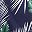 Navy Blue Plam Leaf