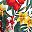 White Red Floral