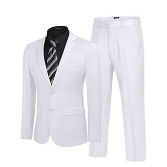 COOFANDY Men's 2 pc Suits Classic Fit Button Dress Suits Tuxedo Jacket for Wedding Business Prom