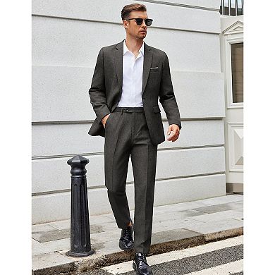 COOFANDY Men Suits Classic Fit 2 Piece Suit Set One Button Casual Wedding Bussiness Suit Separates
