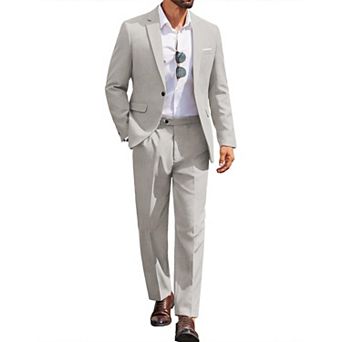 COOFANDY Men Suits Classic Fit 2 pc Suit Set One Button Casual Wedding Bussiness Suit Separates