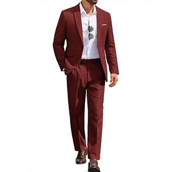 COOFANDY Men Suits Classic Fit 2 pc Suit Set One Button Casual Wedding Bussiness Suit Separates