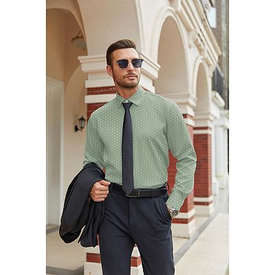 COOFANDY Mens Dress Shirts Wrinkle Free Long Sleeve Button Down Shirt  Formal Business Shirts