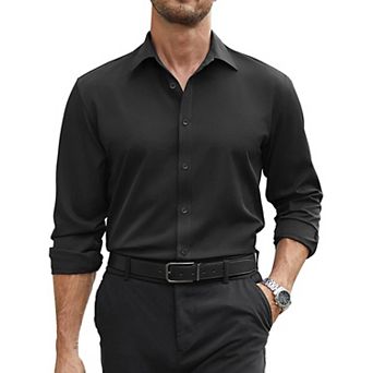 COOFANDY Mens Dress Shirts Wrinkle Free Long Sleeve Button Down Shirt Formal Business Shirts