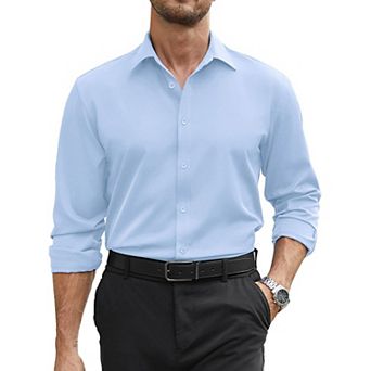 COOFANDY Mens Dress Shirts Wrinkle Free Long Sleeve Button Down Shirt Formal Business Shirts