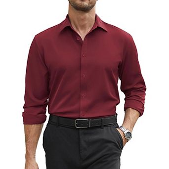 COOFANDY Mens Dress Shirts Wrinkle Free Long Sleeve Button Down Shirt Formal Business Shirts