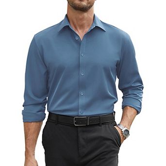 COOFANDY Mens Dress Shirts Wrinkle Free Long Sleeve Button Down Shirt Formal Business Shirts