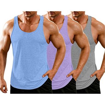 COOFANDY Mens Activewear Tank Tops Bodybuilding Y-Back Tank Tops Muscle Gym Fitness T-Shirts Tee