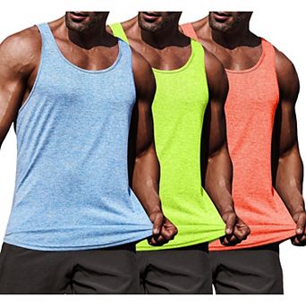 COOFANDY Mens Activewear Tank Tops Bodybuilding Y-Back Tank Tops Muscle Gym Fitness T-Shirts Tee