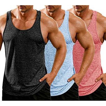 COOFANDY Mens Activewear Tank Tops Bodybuilding Y-Back Tank Tops Muscle Gym Fitness T-Shirts Tee