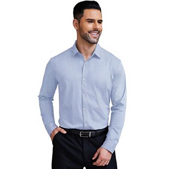 COOFANDY Muscle Fit Dress Shirt for Men Long Sleeve Wrinkle Free Business Casual Shirt