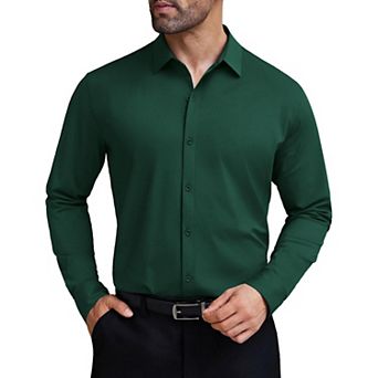 COOFANDY Muscle Fit Dress Shirt for Men Long Sleeve Wrinkle Free Business Casual Shirt
