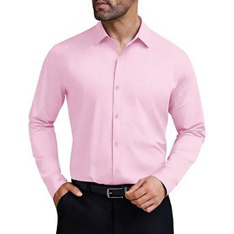 COOFANDY Men Long Sleeve Dress Shirt Wrinkle Free Button Up Shirts Business Formal Shirts