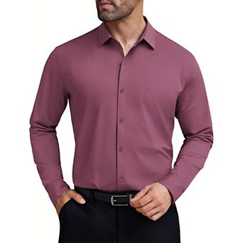 COOFANDY Muscle Fit Dress Shirt for Men Long Sleeve Wrinkle Free Business Casual Shirt