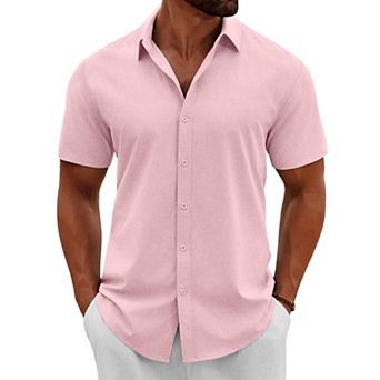 COOFANDY Mens Shirts Casual Button Down Short Sleeve Shirt Summer Tropical Beach Vacation Shirts