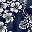 Navy White Flower