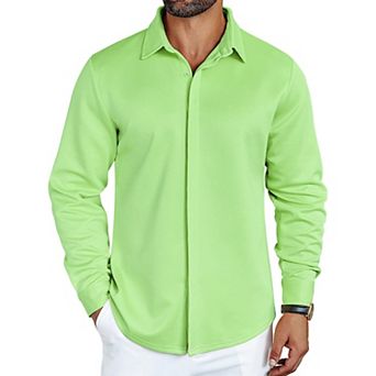 COOFANDY Men's Long Sleeve Button Up Shirts Untucked Dress Shirts Lightweight Stretch Shirts