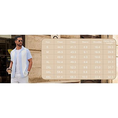 COOFANDY Men's Casual Button Down Shirts Retro Bowling Shirts Beach Wear Clothing