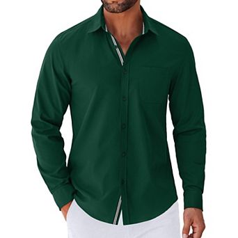 COOFANDY Mens Long Sleeve Button Down Shirts Untucked Shirts for Men Casual Dress Shirts