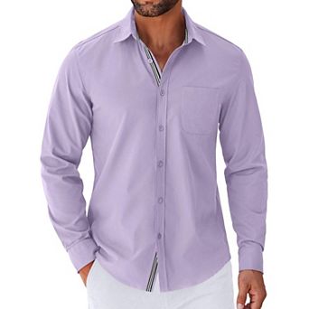 COOFANDY Mens Long Sleeve Button Down Shirts Untucked Shirts for Men Casual Dress Shirts