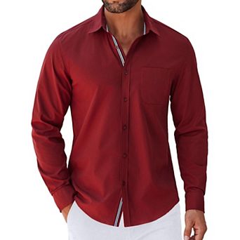 COOFANDY Mens Long Sleeve Button Down Shirts Untucked Shirts for Men Casual Dress Shirts