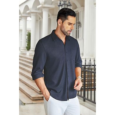 COOFANDY Men's Wrinkle Free Shirt Casual Button Down Long Sleeve Dress Shirts