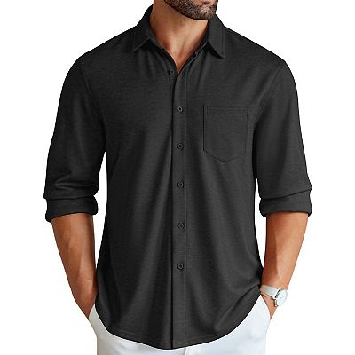 COOFANDY Men's Wrinkle Free Shirt Casual Button Down Long Sleeve Dress  Shirts