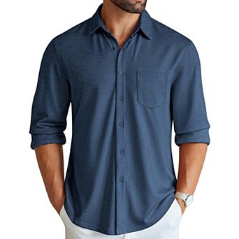COOFANDY Men's Wrinkle Free Shirt Casual Button Down Long Sleeve Dress Shirts