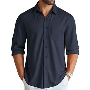 COOFANDY Men's Wrinkle Free Shirt Casual Button Down Long Sleeve Dress Shirts